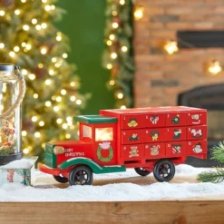 Glitzhome® 14.5" Christmas Truck Countdown Décor 11 Glitzhome® 14.5" Christmas Truck Countdown Décor -Northlight Sale Store D479444S 2