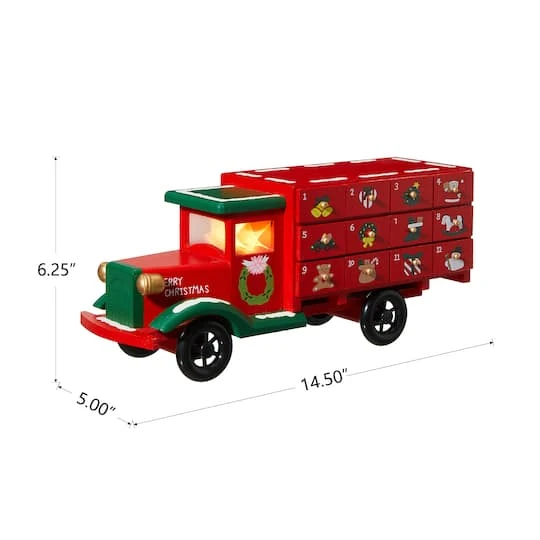 Glitzhome® 14.5" Christmas Truck Countdown Décor 7 Glitzhome® 14.5" Christmas Truck Countdown Décor - Image 7
