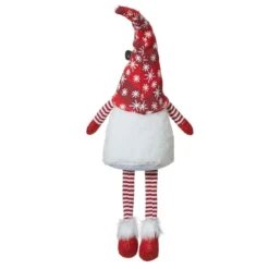 Glitzhome® 28" Fabric Christmas Gnome Shelf Sitter With Dangling Legs 16 Glitzhome® 28" Fabric Christmas Gnome Shelf Sitter With Dangling Legs -Northlight Sale Store D479445S 7