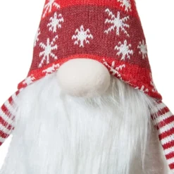 Glitzhome® 28" Fabric Christmas Gnome Shelf Sitter With Dangling Legs 17 Glitzhome® 28" Fabric Christmas Gnome Shelf Sitter With Dangling Legs -Northlight Sale Store D479445S 8