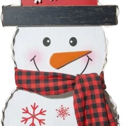 Glitzhome® 3ft. Lighted Wooden Christmas Snowman Porch Décor With Timer -Northlight Sale Store D479473S 6