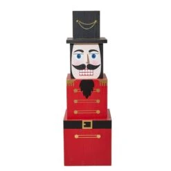 Glitzhome® 36" Wooden Block Nutcracker Porch Décor -Northlight Sale Store D479475S 5