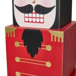 Glitzhome® 36" Wooden Block Nutcracker Porch Décor -Northlight Sale Store D479475S 8