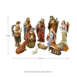 Glitzhome® 16" Oversized Nativity Figurine Set -Northlight Sale Store D479480S 4