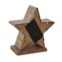 Glitzhome® 8" Marquee LED Christmas Tree & Star Wooden & Metal Stocking Holder Set -Northlight Sale Store D479484S 4