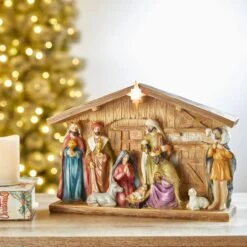 Glitzhome® 9" Nativity Décor -Northlight Sale Store D479485S 2