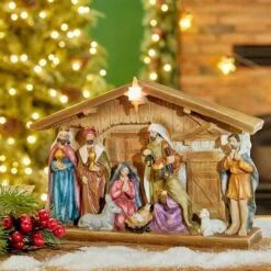 Glitzhome® 9" Nativity Décor -Northlight Sale Store D479485S 3