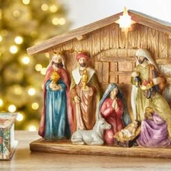 Glitzhome® 9" Nativity Décor -Northlight Sale Store D479485S 4