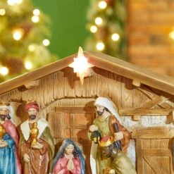 Glitzhome® 9" Nativity Décor -Northlight Sale Store D479485S 5