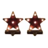 Glitzhome® 7" Marquee LED Star Stocking Holder Set