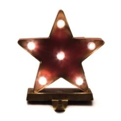 Glitzhome® 7" Marquee LED Star Stocking Holder Set -Northlight Sale Store D479487S 3