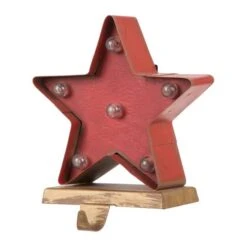Glitzhome® 7" Marquee LED Star Stocking Holder Set -Northlight Sale Store D479487S 4