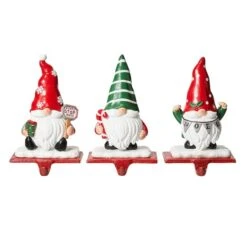 Glitzhome® 7" Gnomes Stocking Holder Set
