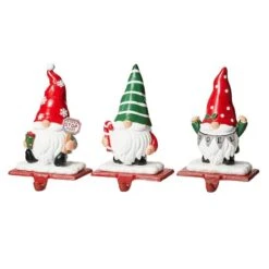 Glitzhome® 7" Gnomes Stocking Holder Set -Northlight Sale Store D479499S 5