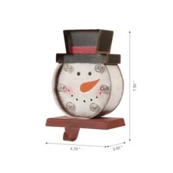 Glitzhome® 7" Marquee LED Snowman Head Stocking Holder Set -Northlight Sale Store D479503S 5