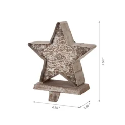 Glitzhome® 8" Marquee LED Star Wooden & Metal Stocking Holder Set 14 Glitzhome® 8" Marquee LED Star Wooden & Metal Stocking Holder Set -Northlight Sale Store D479504S 5