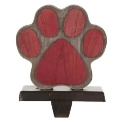 Glitzhome® Paw Print Christmas Stocking Holder Set -Northlight Sale Store D479511S 4