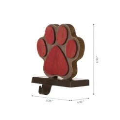 Glitzhome® Paw Print Christmas Stocking Holder Set -Northlight Sale Store D479511S 5