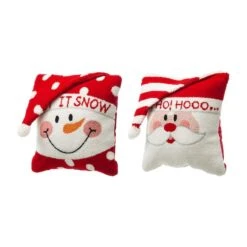 Glitzhome® Hooked 3D Santa & Snowman Throw Pillow Set 16 Glitzhome® Hooked 3D Santa & Snowman Throw Pillow Set -Northlight Sale Store D479533S 7