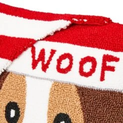 Glitzhome® Hooked 3D Woof Throw Pillow -Northlight Sale Store D479537S 6