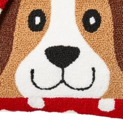 Glitzhome® Hooked 3D Woof Throw Pillow -Northlight Sale Store D479537S 7