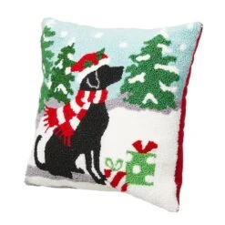 Glitzhome® Hooked Christmas Dog Throw Pillow -Northlight Sale Store D479541S 3