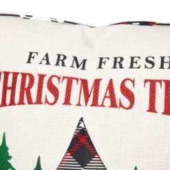 Glitzhome® Farm Fresh Heavy Cotton Christmas Tree Throw Pillow -Northlight Sale Store D479543S 5