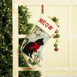 Glitzhome® 20" Cat Hooked Stockings, 2ct. -Northlight Sale Store D479604S 4