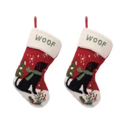 Glitzhome® 20" Dog Hooked Stockings, 2ct.