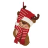 Glitzhome® 19" 3D Reindeer Hooked Stocking