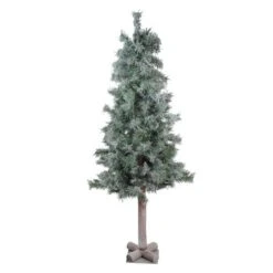 Northlight 4ft. Unlit Lightly Flocked & Glittered Woodland Alpine Artificial Christmas Tree -Northlight Sale Store D489946S 1 1