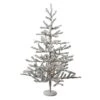 Northlight 3ft. Pre-Lit Flocked Alpine Twig Artificial Christmas Tree, White Lights