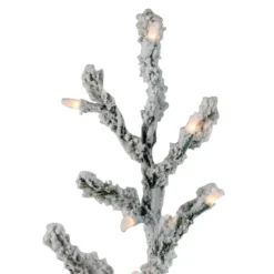 Northlight 3ft. Pre-Lit Flocked Alpine Twig Artificial Christmas Tree, White Lights -Northlight Sale Store D489952S 2