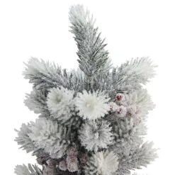 Northlight 2.5ft. Unlit Flocked Pine Slim Artificial Christmas Tree -Northlight Sale Store D489960S 2