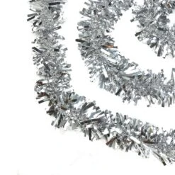 Northlight 50ft. Silver Wide Cut Tinsel Garland