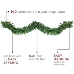 Northlight 27ft. Pre-Lit LED Artificial Olympia Pine Garland -Northlight Sale Store D491002S 3