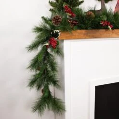 Northlight 9ft. Artificial White Valley Pine With Pine Cones Garland -Northlight Sale Store D491008S 16