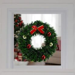 Northlight 17" Green Tinsel Artificial Christmas Wreath With Bow -Northlight Sale Store D491022S 2