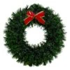 Northlight 17" Pre-Lit LED Green Tinsel Artificial Wreath With Bow