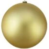 Northlight 8" Vegas Gold Matte Shatterproof Ball Ornament