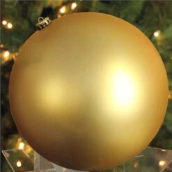 Northlight 8" Vegas Gold Matte Shatterproof Ball Ornament -Northlight Sale Store D491043S 3