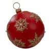 Northlight 12" Red And Gold Tabletop Ball Ornament With LED Lights