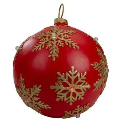 Northlight 12" Red And Gold Tabletop Ball Ornament With LED Lights -Northlight Sale Store D491050S 2