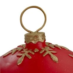 Northlight 12" Red And Gold Tabletop Ball Ornament With LED Lights -Northlight Sale Store D491050S 3