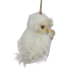 Northlight White And Brown Faux Fur Owl Ornament -Northlight Sale Store D491051S 4