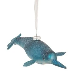 Northlight Blue Glitter Pipefish Glass Ornament -Northlight Sale Store D491052S 2