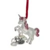 Northlight White And Silver Glitter Dream Big Unicorn Enamel Ornament