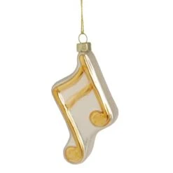 Northlight Gold & White Eighth Note Music Symbol Glass Ornament -Northlight Sale Store D491061S 11