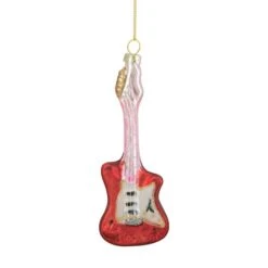 Northlight Red & Silver Bass Guitar Glass Ornament 15 Northlight Red & Silver Bass Guitar Glass Ornament -Northlight Sale Store D491062S 11