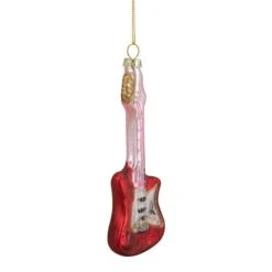 Northlight Red & Silver Bass Guitar Glass Ornament 17 Northlight Red & Silver Bass Guitar Glass Ornament -Northlight Sale Store D491062S 13